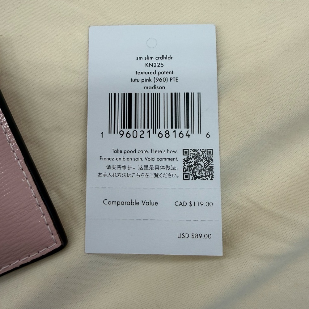 Kate Spade Pink Small Slim Card Holder (NWT) - Picture 3 of 6